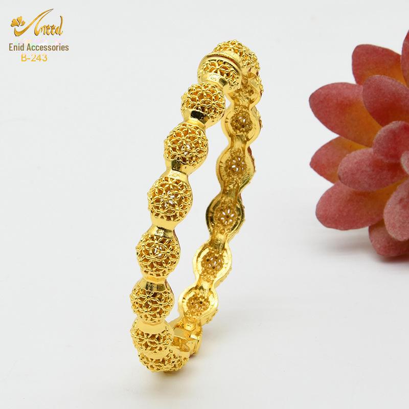 Pulsera nupcial de aleación bañada en oro - Estilo de lujo de Dubái