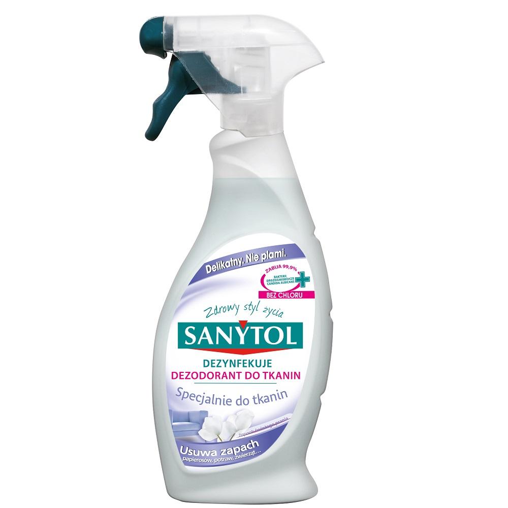 Spray désinfectant et désodorisant pour tissus Sanytol 500 ml - Rafraîchisseur de tissus antibactérien polyvalent