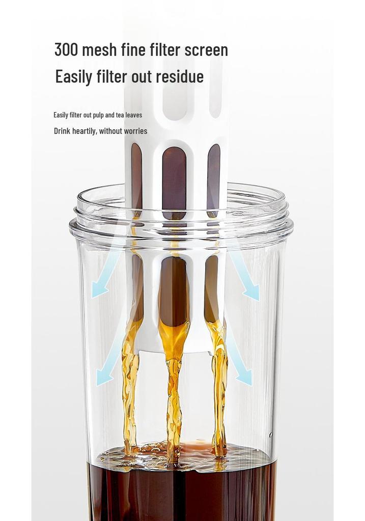 Youcui Portable Large Capacity Cold Water and Coffee Cup with Tea Separation