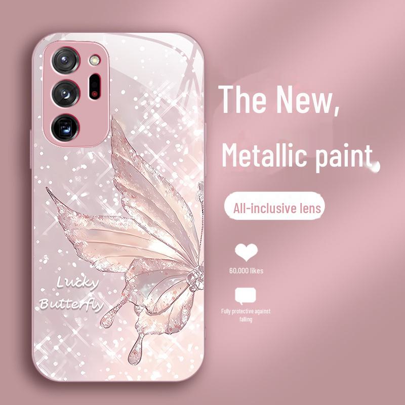Samsung A04S Crystal Butterfly A13ins Wind 15 Gradient Note 40 All-inclusive Anti-fall Liquid Pro Phone Case.