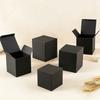 100pcs Black Cardboard Packaging Box Folding Cosmetic Essential Oil Gift Box DIY Handmade Packaging Paper Boxes for Hardware Electronic Accessories