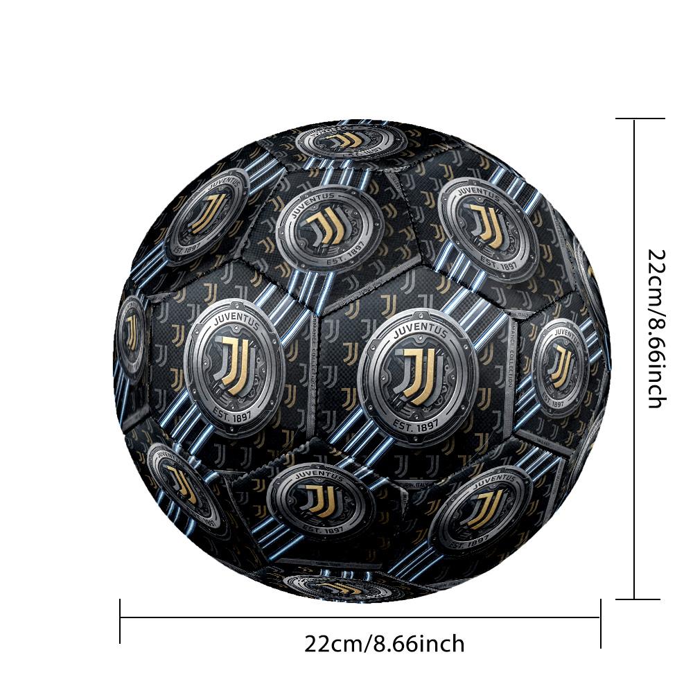 Juventus FC Theme Soccer Ball Size 5 Soccer Ball Soft Touch Professional Training Football for Outdoor Sports