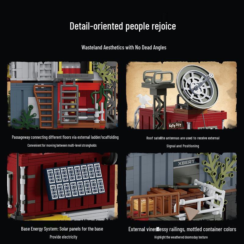 Jie Xing Doomsday Survival Base Building Blocks - Educational Toy Model for Children