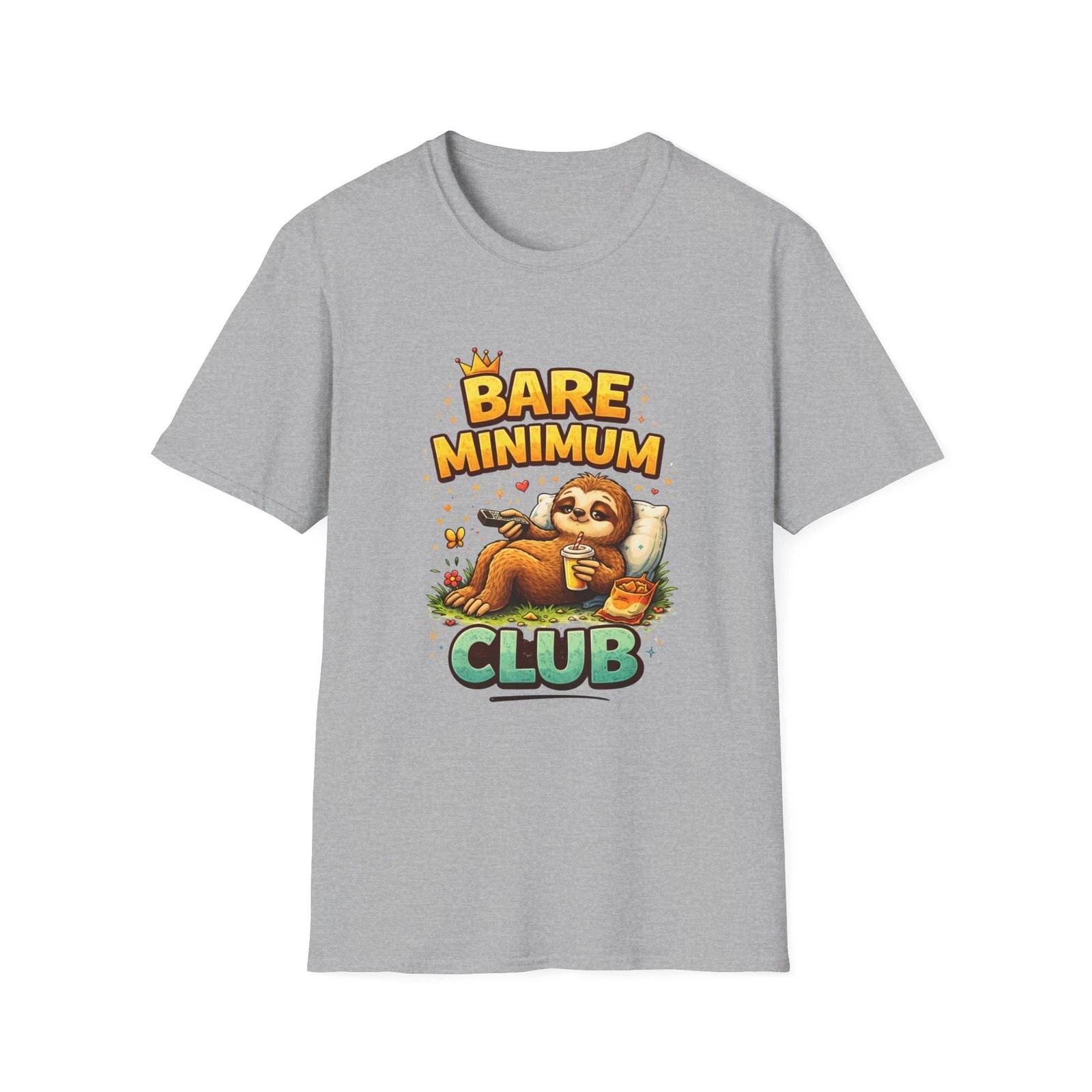 Bare Minimum Club sloth Children s Children s T Children s T-shirt | Lazy Cute Graphic Tee 150
