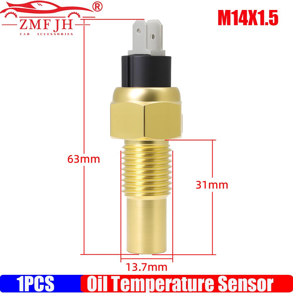 ZMFJH 1PCS Oil Temperature Sensor 1/8NPT, M14X1.5 Oil Temp Sensor for Universal Oil Temp Gauge Replacement Sensor 10mm