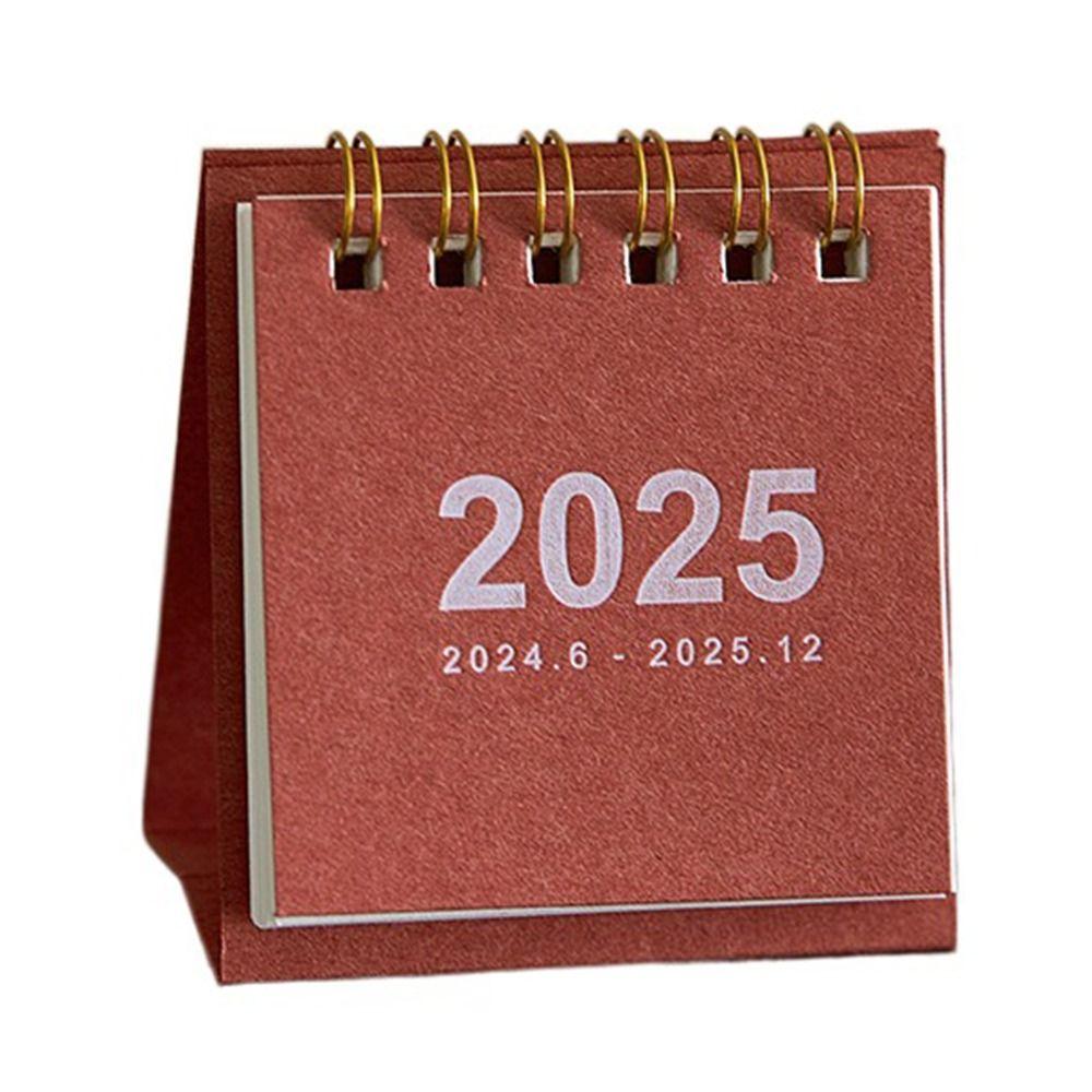 Thick Paper Mini Desktop Calendar Creative Standing Flip Calendar  Office Ornaments