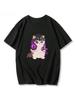 Reyna Cat Cute Surprised Penguin Game T-Shirt Unisex Wounisex Cotton 2022 Summer Game Customize Print Children Unisex Oversized Shirts