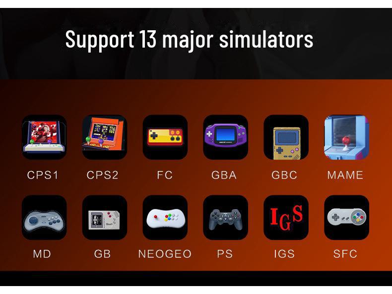 5-inch Dual-Handle Retro Handheld Game Console with TV Projection