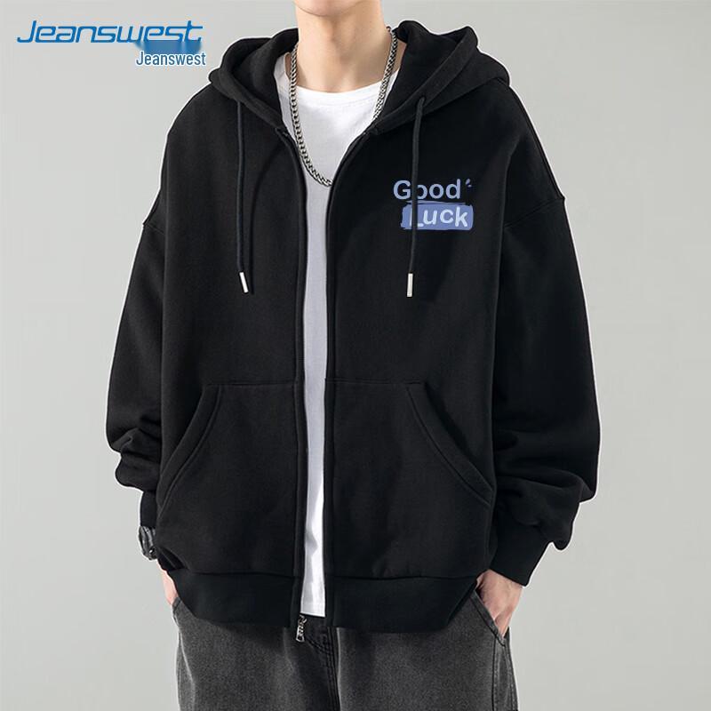 

JEANSWEST Men s Casual Hooded Zip-Up Sweatshirt 3XL