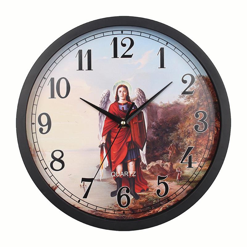 New Jesus Wall Clock Bedroom Living Room Home Decoration Wall Clock Living Room Dining Room Silent Wall Clock