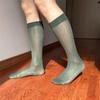 Strip Mid-tube Stocking Transparent Below Knee Calf Stockings Simple Men's Ultra-Thin Socks  Office