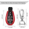 QBUC for Dodge Key Fob Cover with Keychain TPU Key Case Compatible with 2008-2018 Dodge Ram Jeep Chrysler Model Accessories (Red)