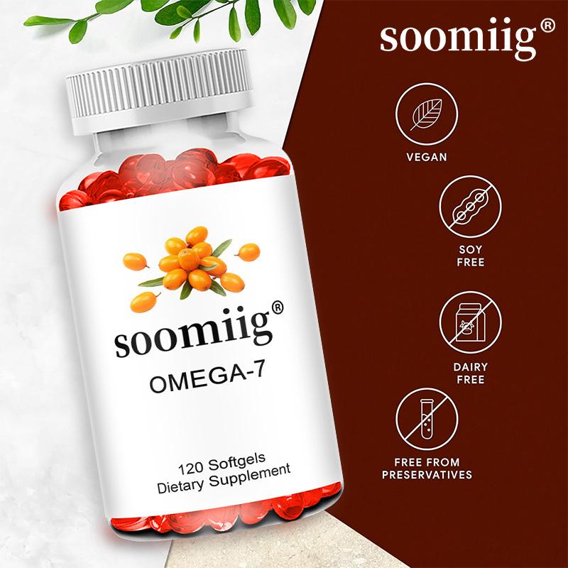 Omega 3-7-9 plant-based dietary supplement, beneficial for heart, hair, nail, and skin health, 120 softgels.