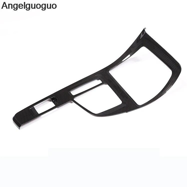 Fibră de carbon ABS Consolă centrală pentru mașină Capac panou schimbător de viteze Cadru ornamentat pentru BMW X1 F48 2016-2018 Accesorii auto ( LHD)