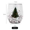 1PCS Double-Wall Christmas-Themed Heat-Resistant Glass Mug Beautiful Cup for Coffee Water Ideal Bar Drinkware Christmas Gift