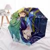 1 Stück Outdoor-Regenschirm mit Anime-Mädchen- und Jungen-Design - Automatisches Öffnen/Schließen, Tragbares 3-Falt-Design, 8-Speichen-Eisenrahmen - Perfektes Geschenk für Fans