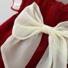 New Summer Girls' Solid Color Flying Sleeve Skirt Girl's Big Bow Skirt Baby Girls Dress