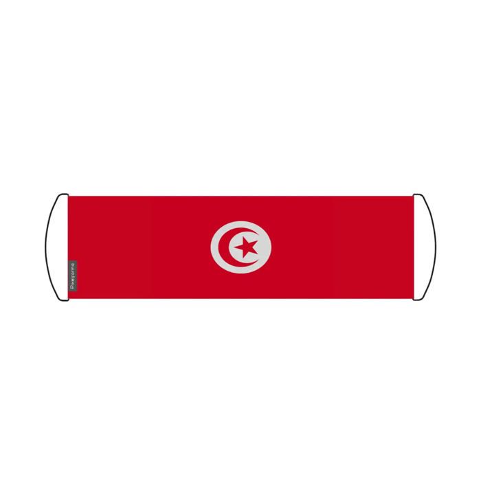 Drapeau - Tunisie - 24 X 70 Cm - Polyester - Imperméable - Recto/verso