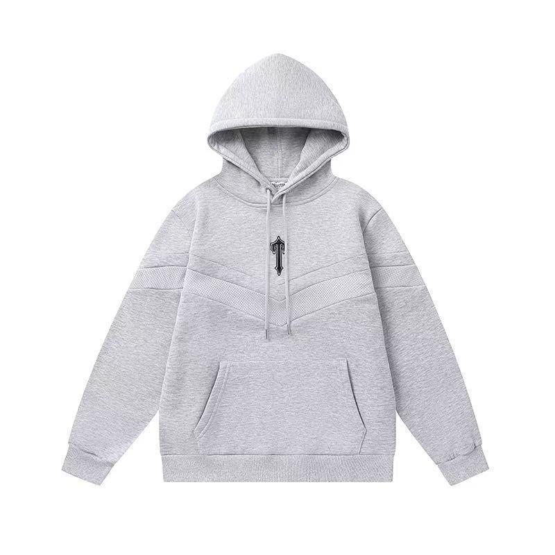 Mens Oversized Hooded Sweatshirt Jogger Set With Embroidered Letter Streetwear Casual Outfit