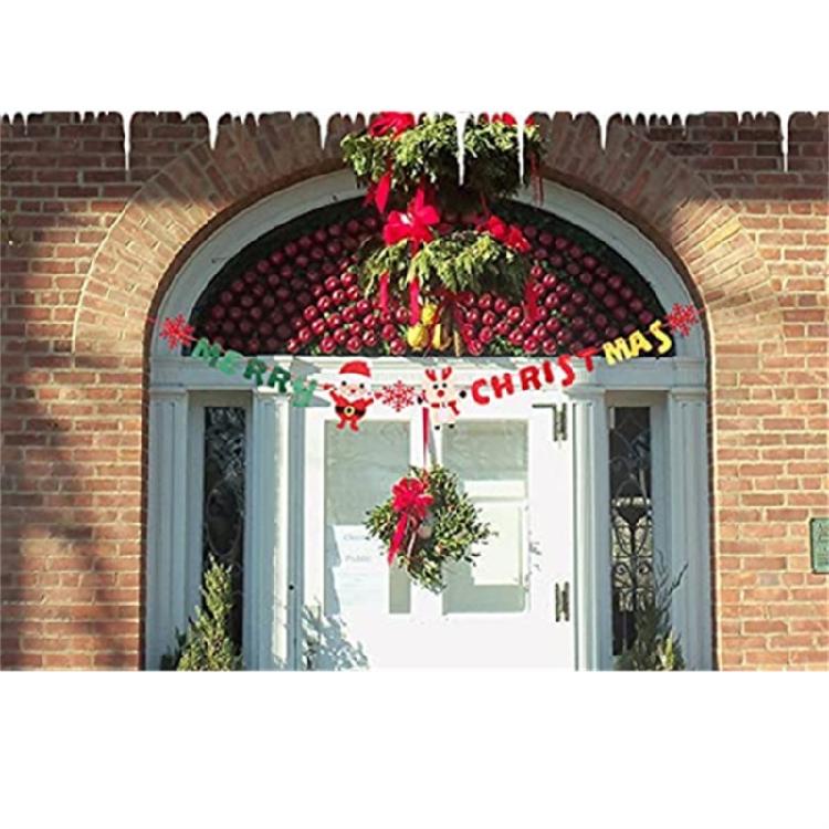 Functional Christmas Garlands Banners Seasonal Santa Letter Patterned Christmas Bunting for Home and Office Decoration
