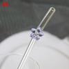 Flower Glass Straw, Reusable Drinking Straws Cute Butterfly For Festival Party Wedding Cocktail Bar Beachs