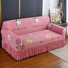 High Elastic Sofa Slipcover with Skirt Stretch Easy Fitted Armchair Sofa Covers 1/2/3/4-Seater Couch Slipcovers for Living Room