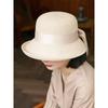 Curled sun hat women's sun protection hat summer travel face cover sun hat versatile new knitted bucket hat