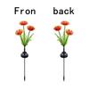 Solar Powered Garden Light Outdoor Decorative Lawn Stake with Artificial Flower Design and Stainless Steel Pole for Yard Pathway Lighting