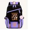Katseye K-Pop Girl Group Print Backpack Color Block Large Capacity School Bag 60627