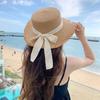 Straw Hat Seaside Hat Ins Lace-up Straw Hat Women's Travel Sunscreen Beach Sun Hat Lace Sun Hat