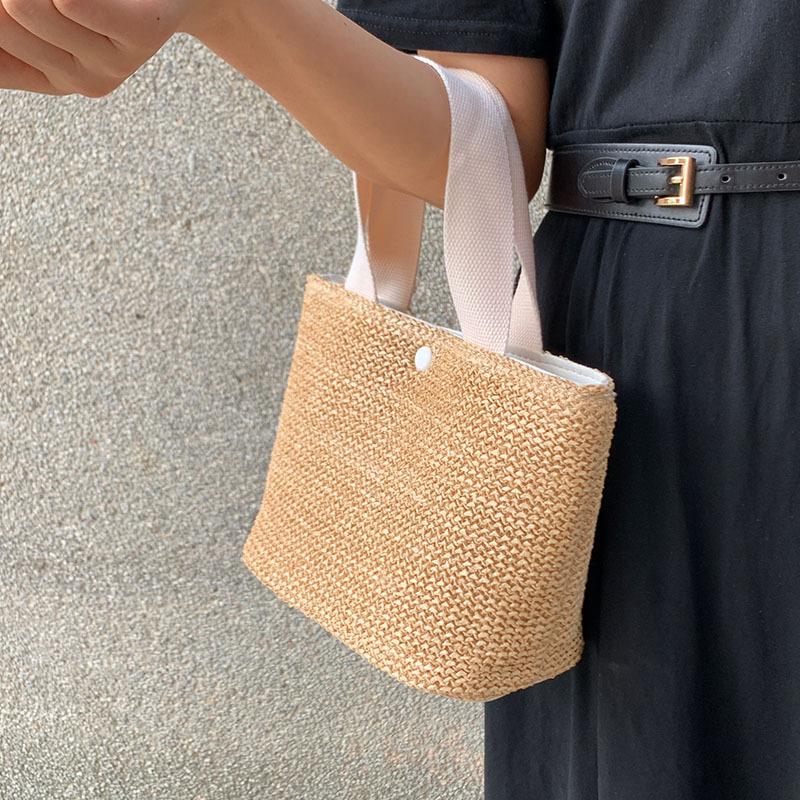 Summer New Beach Bag Women's Vacation Versatile Vegetable Basket Woven Bag Women's Handbag Straw Bag Women