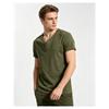 Men's Plus Size Henley Shirt (Up To 8XL) - 95% Cotton Short Sleeve Casual T-Shirt with Button Placket - Big and Tall Summer Top
