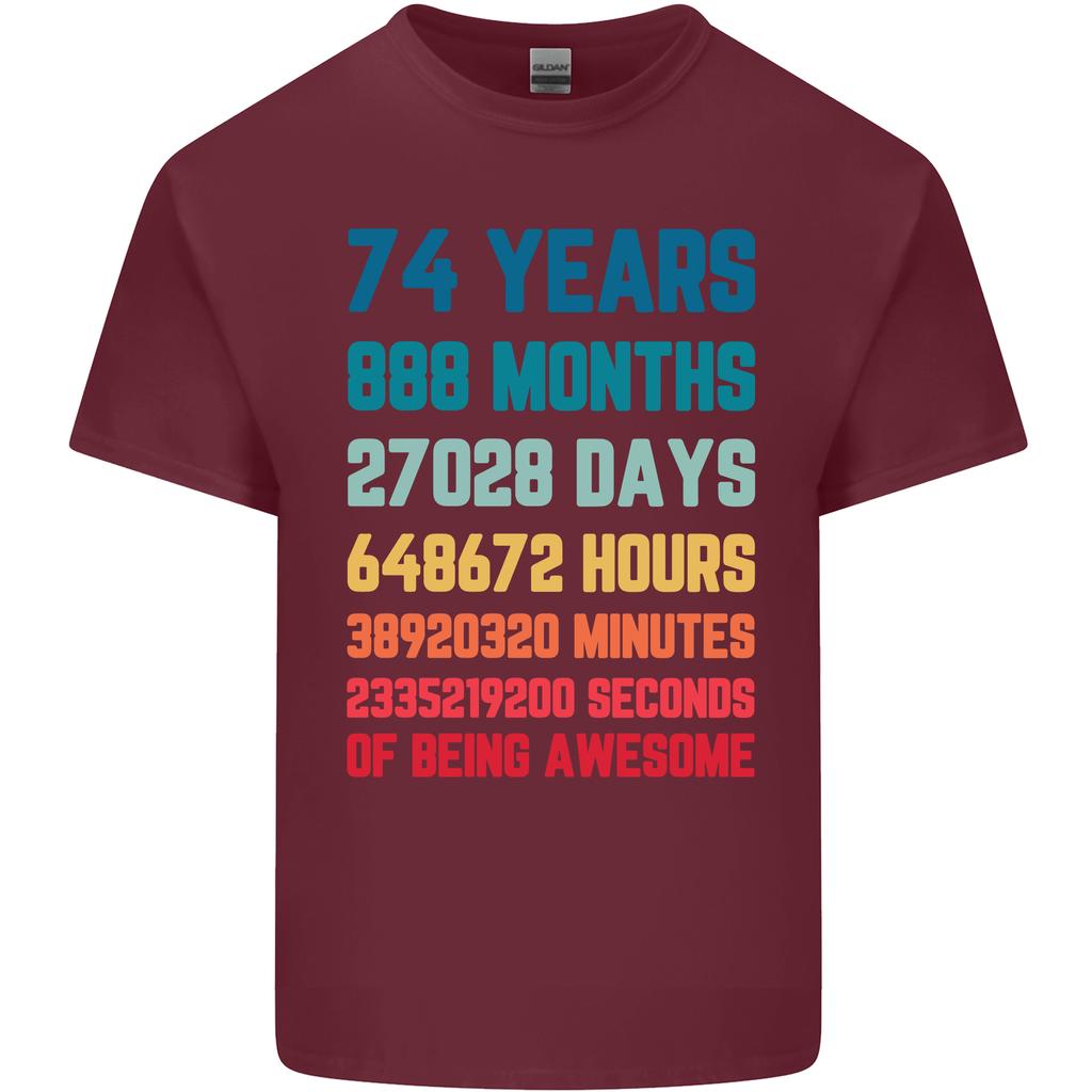 74th Birthday 74 Year Old Unisexs Light Cotton TShirt