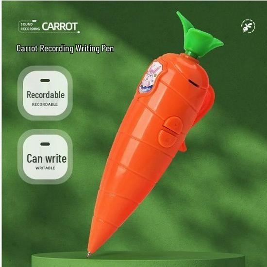 

Cartoon Carrot Recording Pen – Novelty Creative Writing & Stationery Toy Gift
