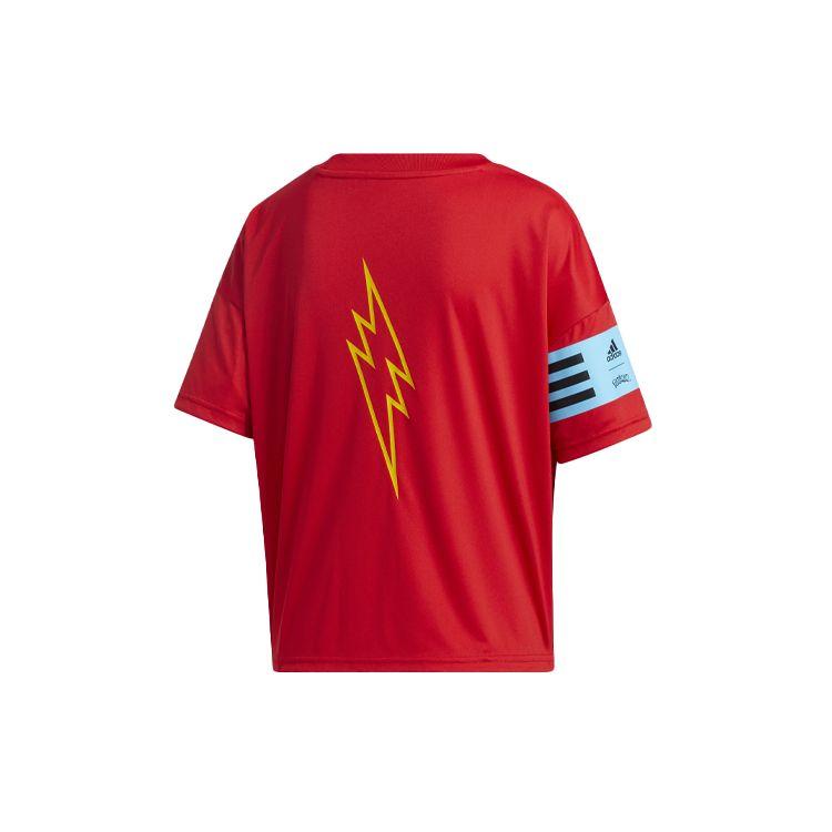 Adidas X Pokemon Co-Branded Short Crop Training T-Shirt Women Tops Light-Crimson GN3006