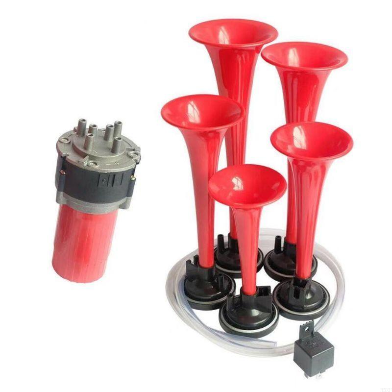 2025 New Practical Car Motorcycle Alarm 5 Trumpet Horn Loudspeaker Auto Alarm for Police Speaker Sound Auto Horn 12V