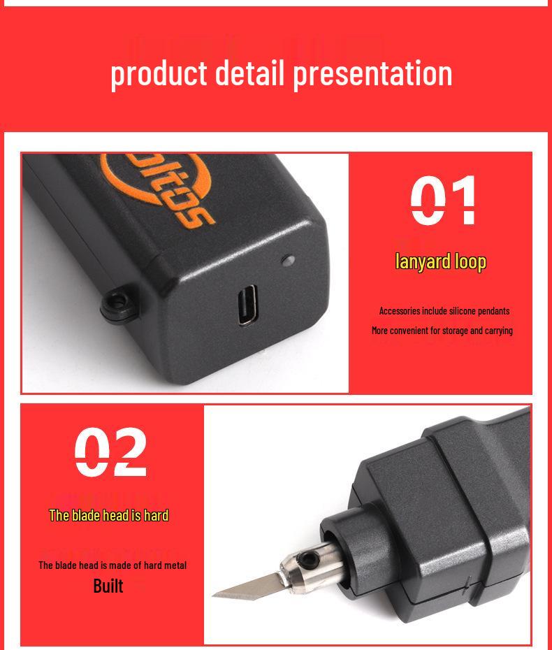 Portable Ultrasonic Cutting Knife for Resin, Wax, Wood, and Fiber - DIY Electric Engraving Tool