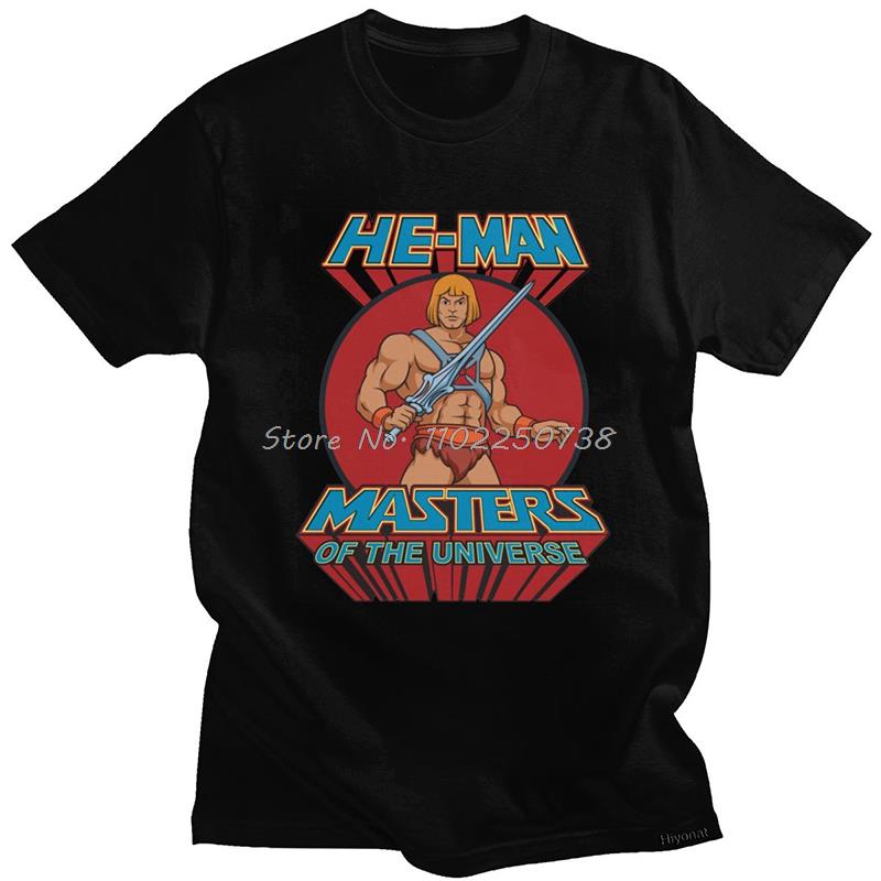 

Vintage Masters Of The Universe T Shirt Men 80s Short Sleeve Cotton Tshirt Eternia Anime Tee Tops Summer Tshirt S