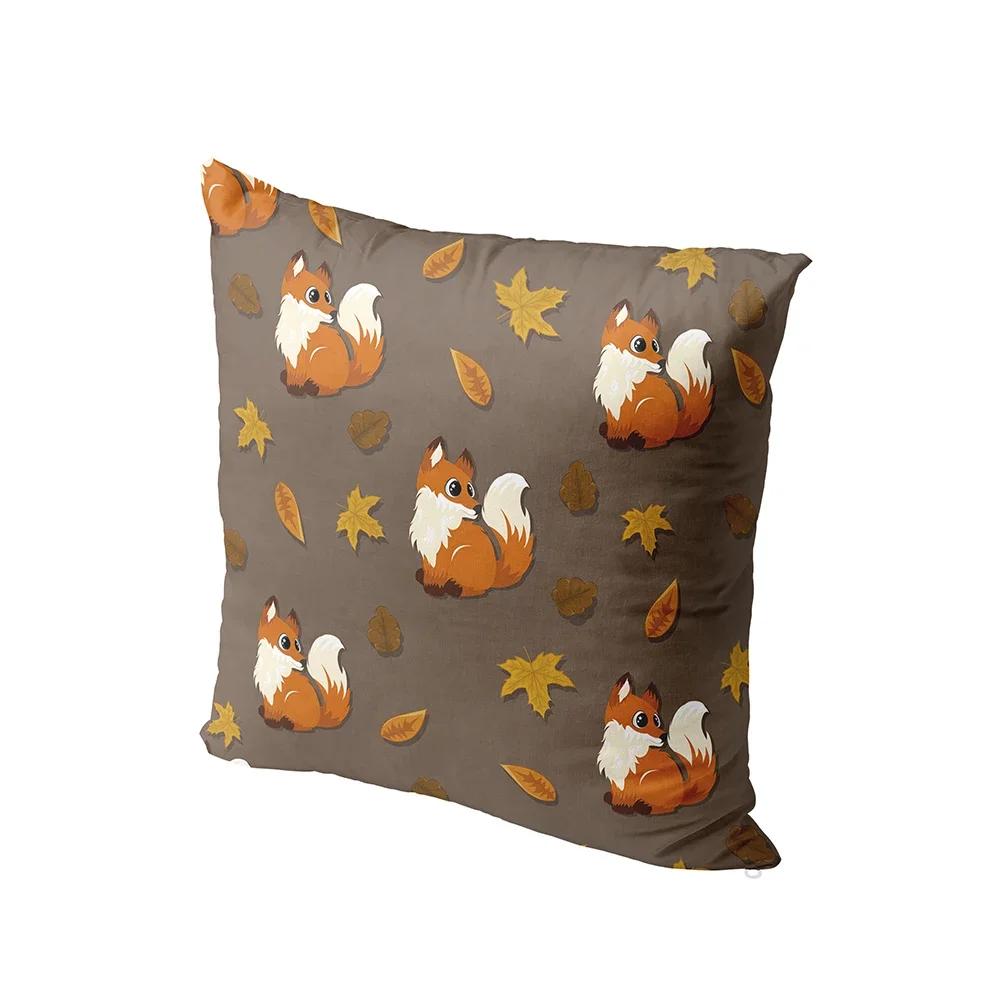 Kawaii Animal Pillowcase Cute Pig Elephant Strawberry Scale Print  Home Decor Cushion Cover