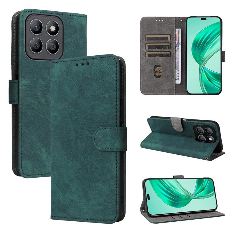 Flip Cases For Honor X8C 4G Leather Case [Flip Vintage Leather] Shockproof Durable Retro Protective Cover