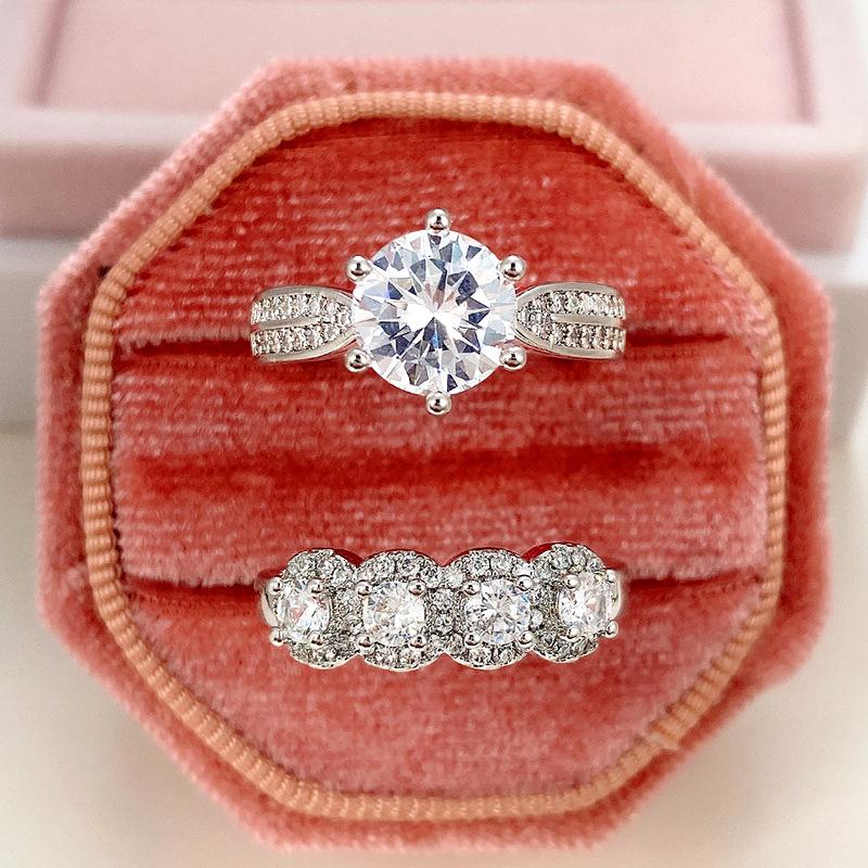 Source supply, super flash couple ring Valentine's Day gift, European and American luxury and sweet ring