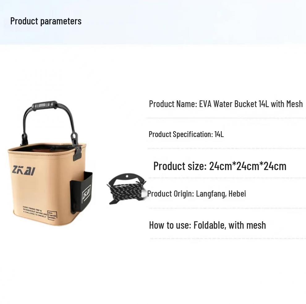 Foldable Hand-held Fishing Bucket & Live Fish Container