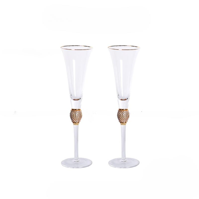 2pcs Light Wind · No Light Luxury Phnom Penh Crystal Glass Wine Glass Cocktail Champagne Glass Decanter Set