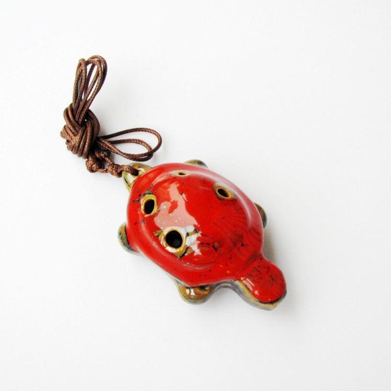 Elegant 6 Hole Musical Instrument C Key Handmade Ceramic Ocarina For Beginner & Professional Performers With Great Tone