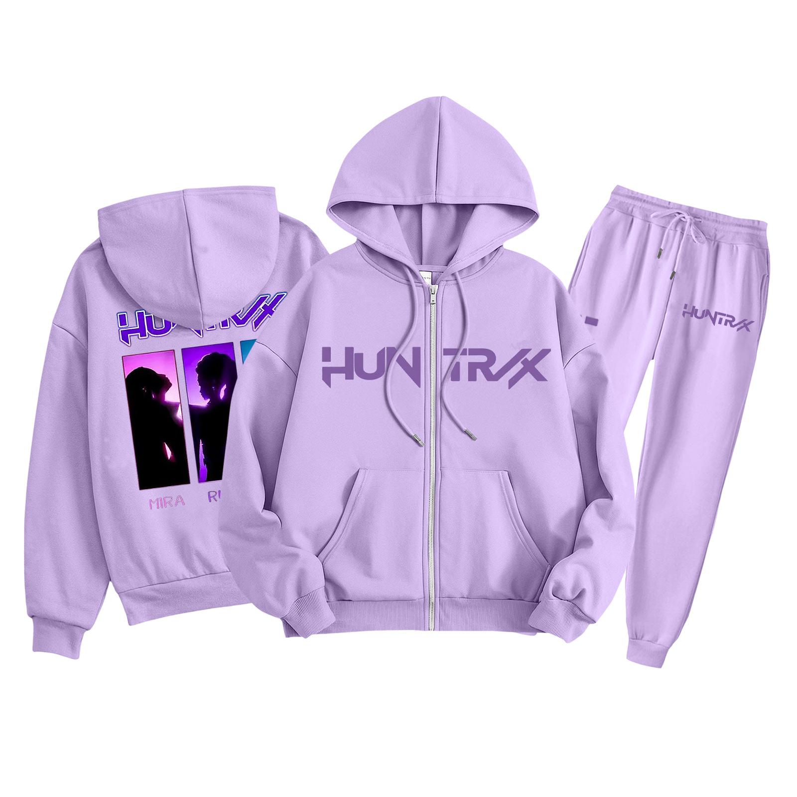 

Детская мода Толстовка с капюшоном на молнии с длинными рукавами и спортивные штаны Однотонный комплект толстовки с карманами 150