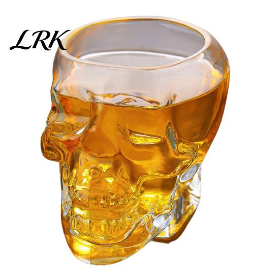 Bottiglia in Vetro Borosilicato Ispessito Decanter a Forma di Teschio, Whiskey Gotico 3D con Tappo in Sughero Tappo Regalo Unico, Dispenser Liquori Novità per la Casa
