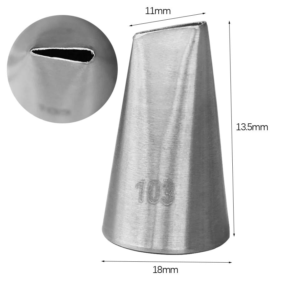 103# Cupcake Rose Petal Cream Tips Stainless Steel Nozzles For Cakes Tools Confectionery Pastry Nozzles Kitchen Decorator