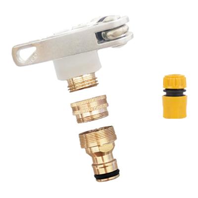 Universal 3-In-1 Messing Schlauch Tap Anschlüsse Set Vintage Wasserhahn Adapter Waschmaschine Schnell Anschluss