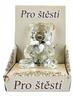 Glass Teddy Bear with Heart 3×4×2cm