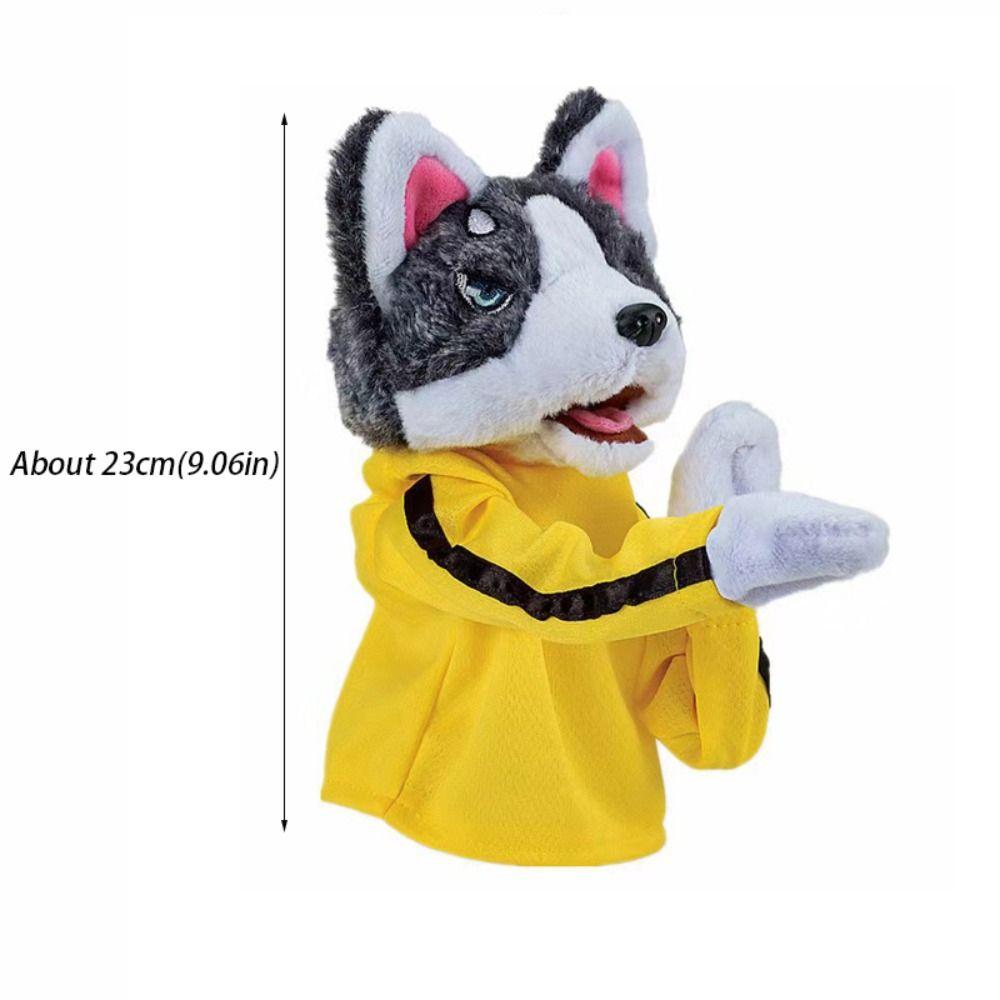 1/2Pcs Funny with Sound Boxing Dog Battle Tricky Gifts Husky Vocal Hand Puppet